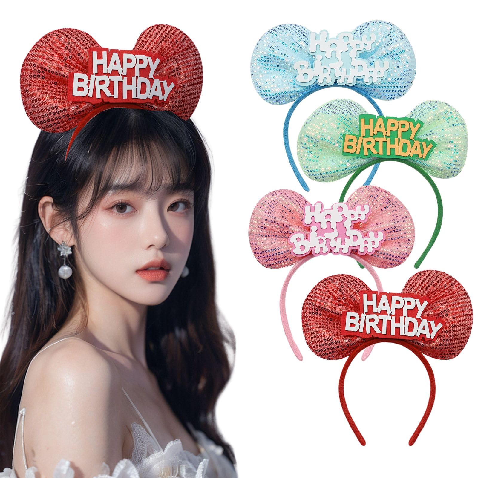 

mental body cota Birthday Party Supplies Headband Birthday Hat Mouse Mickey Mouse & (Mickey Type) (Red, Type)