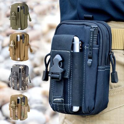 Bolsa tática militar de cintura bolsa edc masculina esportes ao ar livre corrida suporte para telefone capa camuflada caça ferramenta ao ar livre bolsa molle edc