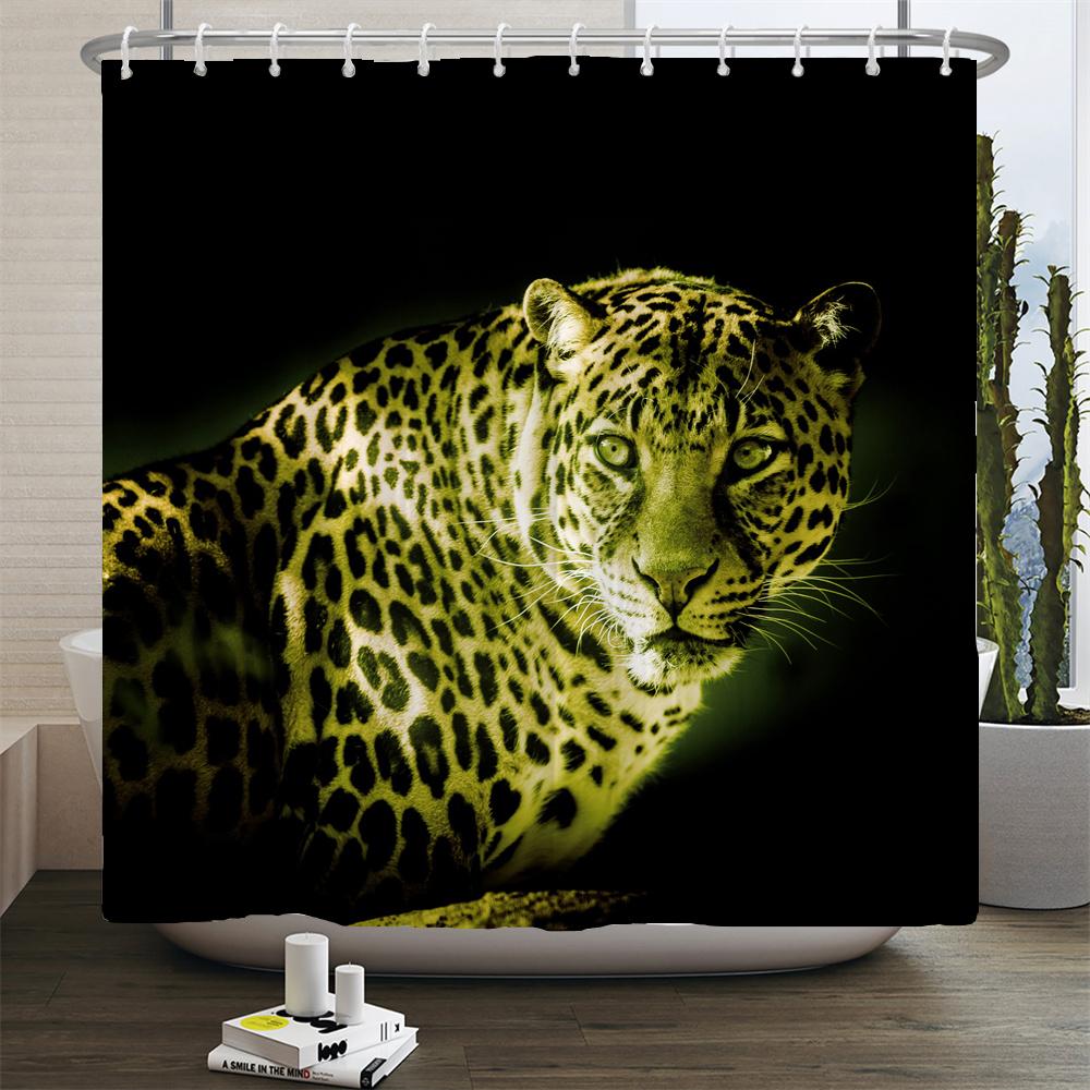 Rolig Duschdraperi 3d Badrumsdraperier Apa Orangutang Djurtryck Vattentät Polyester för badrumsdekor stor 180x200cm