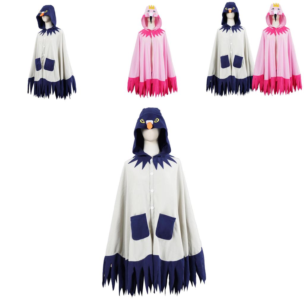 Vintage Stage Costume For Women Polyester Fluffy Flamingo Cape For Halloween Performances