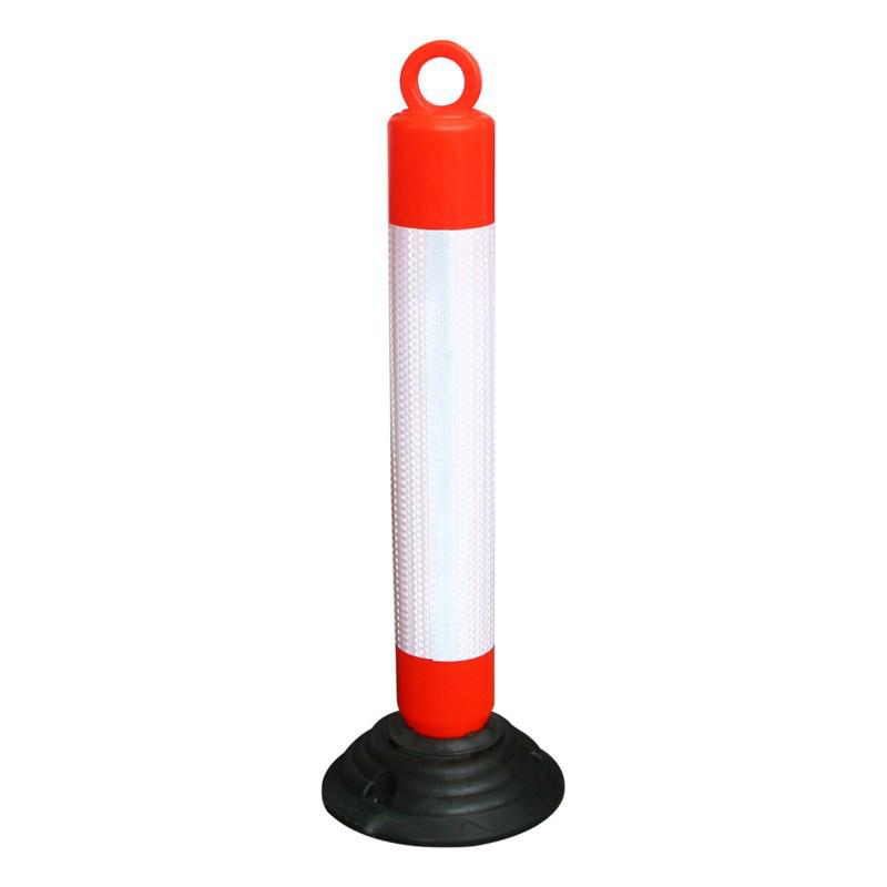 Jitai 75cm Reflektierender Gummi-Verkehrssicherheitspfosten