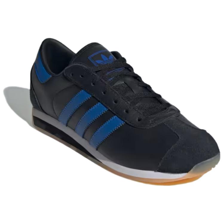 Adidas Originals Country 2 Vielseitig Bequem Rutschfest Langlebig Low-Top Lifestyle Freizeitschuhe Unisex Freizeitschuhe Schwarz IG4547