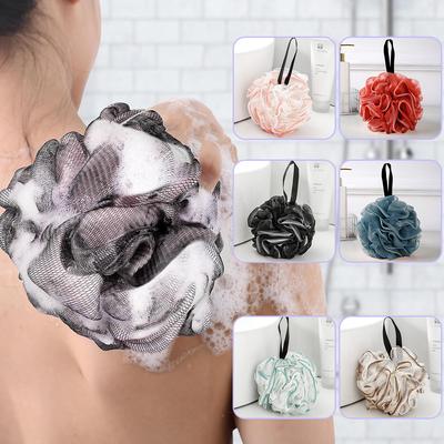 30-40g Weicher Badeball PE-Schaum Badeblume Nicht-Spritzendes Perlen-Reibe-Rückenmassage-Schaumendes Waschhandtuch Enthalten Bade-Zubehör