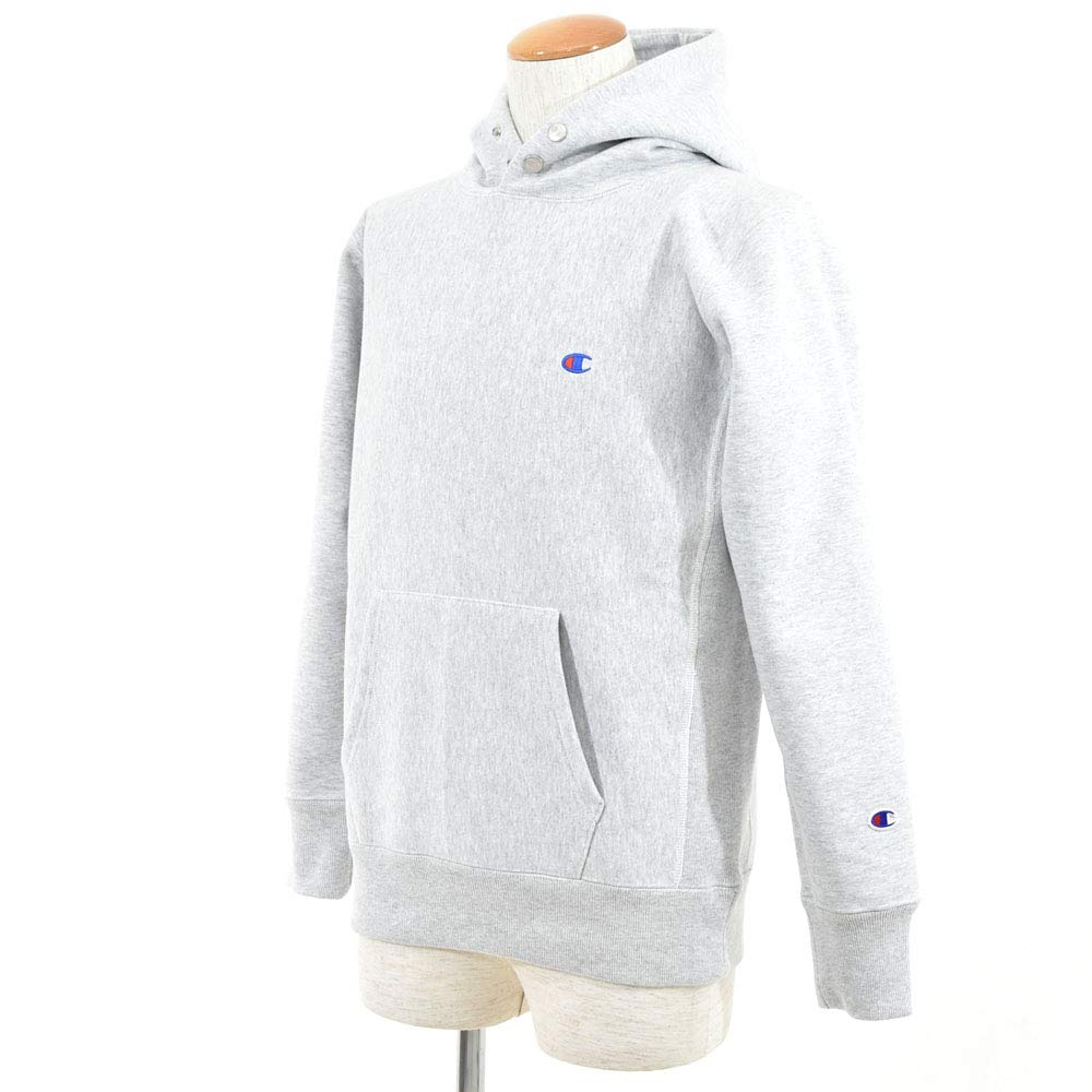 Champion Reverse Weave Hooded Size with a Storm Shell and and a Logo Men's Sweatshirt, C3-L108, Black, Small, Lining, Warmth, Water-Repellent,