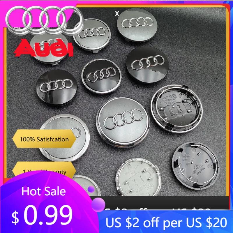 Hub Caps Hot For Audi 4pcs 60mm 61mm 68mm 69mm 77mm Audi Hub Caps Car Wheel Center Caps For Audi A1 A2 A3 A4 A5 A6 A7 A8 S3