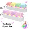 Tastatur Fidget-leksak med LED-ljus - Tyst & Högljudd Omkopplingsbar Nyckelring Sensorisk Leksak för Ångestlindring, Stress, Autism & ADHD