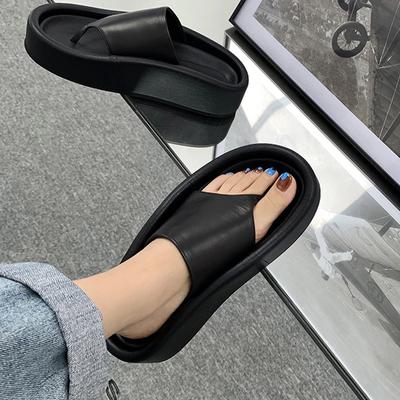 Mode 2024 Sommer Zehensteg Damen Hausschuhe Modisch Elegant Weiche Sohle Pantoletten Schuhe Damen Lässig Strand Plateau Flats Sandalen