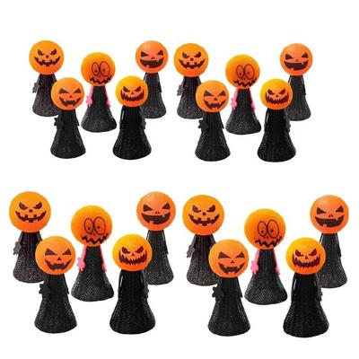 10 uds. Muñeco Saltador de Calabazas Marioneta de Dedo de Halloween para Decoración de Fiesta de Cumpleaños Infantil