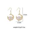 New Lying Moon Cat Star Earrings, Face Skinny Ear Hook Girl Cartoon Cute Ear Accessories