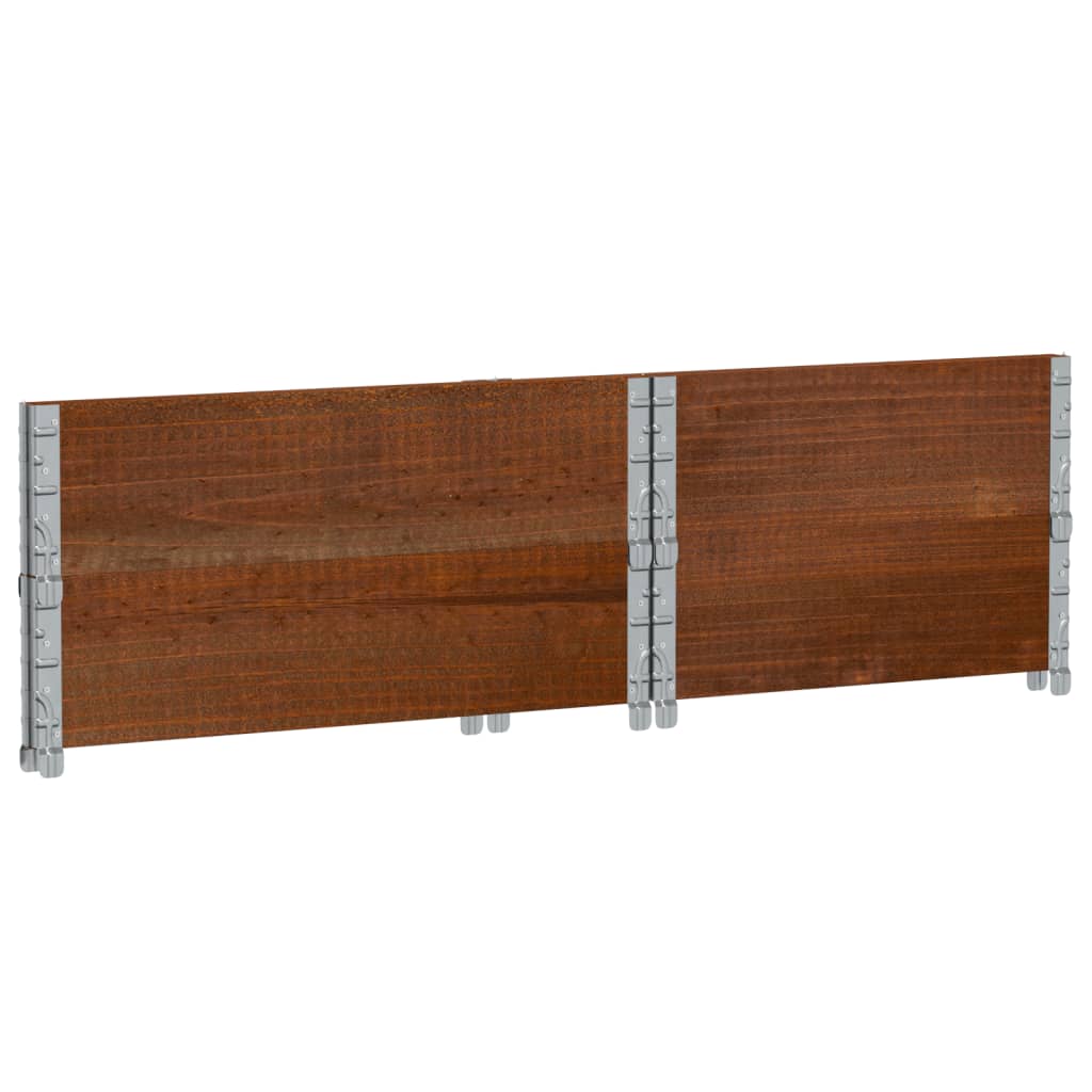 Pallet Top Frame Set 2 Pcs Brown 80 X 60 Cm Solid Pine Wood