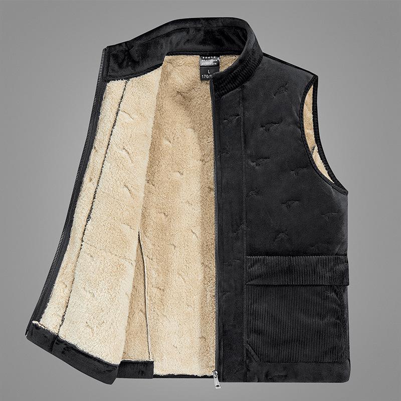 Vest Men's Lamb Cashmere Vest Men's Plush Warm Vest Cotton Camisole for Casual Wear