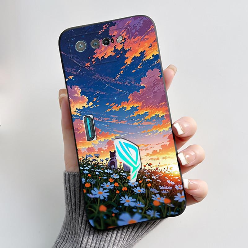 

Чехол для Asus ROG Phone 7 Phone7 ROG7 AI2205_C Чехол Эстетичный Роскошный Милый Крутой Мальчики Девочки Тонкий Черный Матовый Мягкий ТПУ Задняя Крышка Asus ROG Phone 7