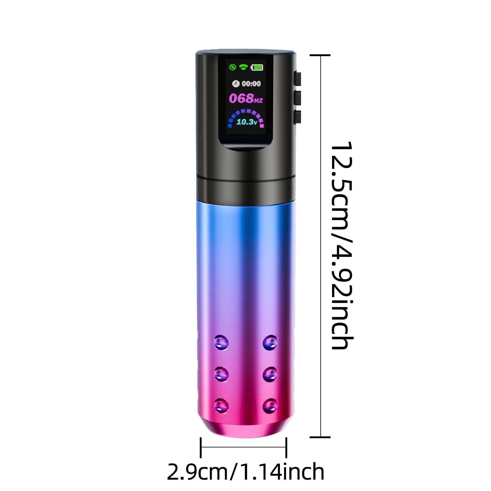 

Набор ручек для татуировки, набор беспроводных тату-машинок с резным градиентом 1pc battery machine