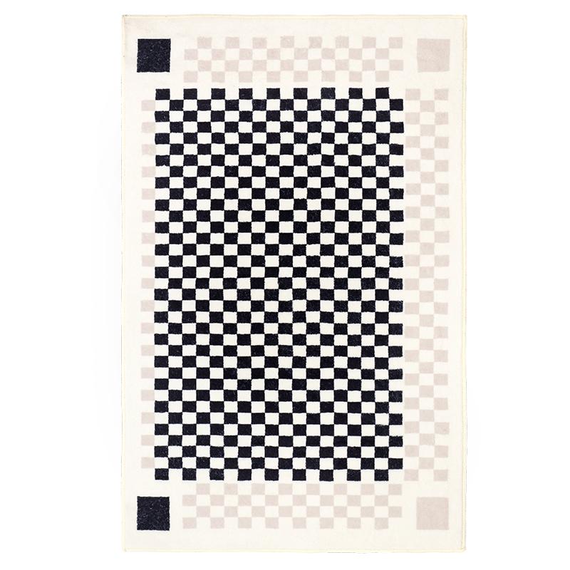 Modern Style Carpets for Living Room Large Area Bedroom Decor Plaid Carpet Thick Washable Lounge Floor Mat Fluffy Soft Study Rug