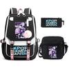 Demon Hunters Peripheral Printing Children's Fashion Backpack Cross-border Large Capacity Primary and Secondary School Student Leisure School Bag Set