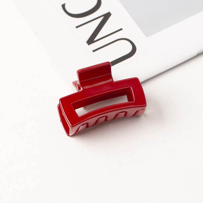 Korean Acrylic Red Geometric Hair Claw for Women Fashion Small Large Square Hair Crabs Clip Hair Clamps Hair Accessories