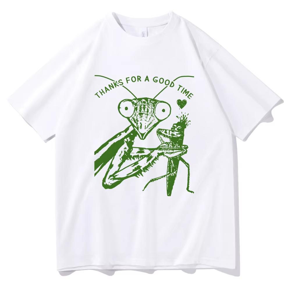 

Thanks for A Good Time T-shirts Funny Praying Mantis Meme T Shirts Men Women Casual Oversized Tshirt Male 100% Cotton Tops Tees S разноцветный