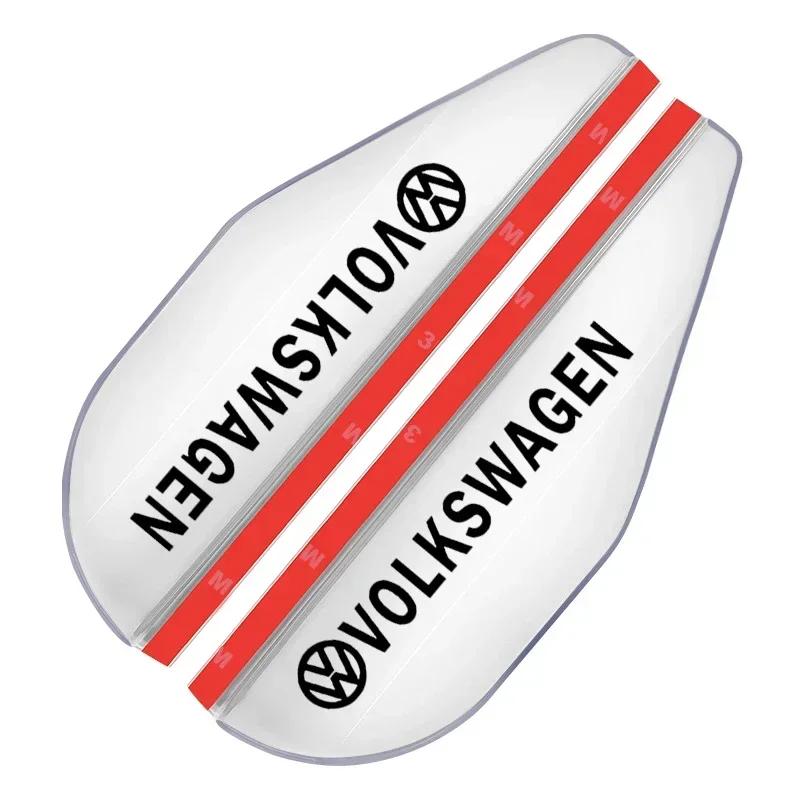 

2Pcs Car Rear View Mirror Sticker Rain Eyebrow Auto Side Mirror RainProof Cover For Volkswagen CC Golf 4 6 7 GTI Tiguan Passat білий
