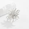 Metal Sparkler Brooch for Women, Abstract Daisy Pin, 2 In 1 Convertible Ring Corsage for Coat Suit Jacket, Trendy Gift