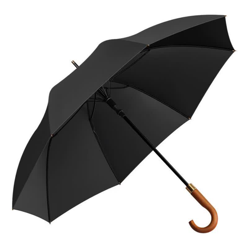 NANQIAO Retro Solid Wood Handle Straight Umbrella