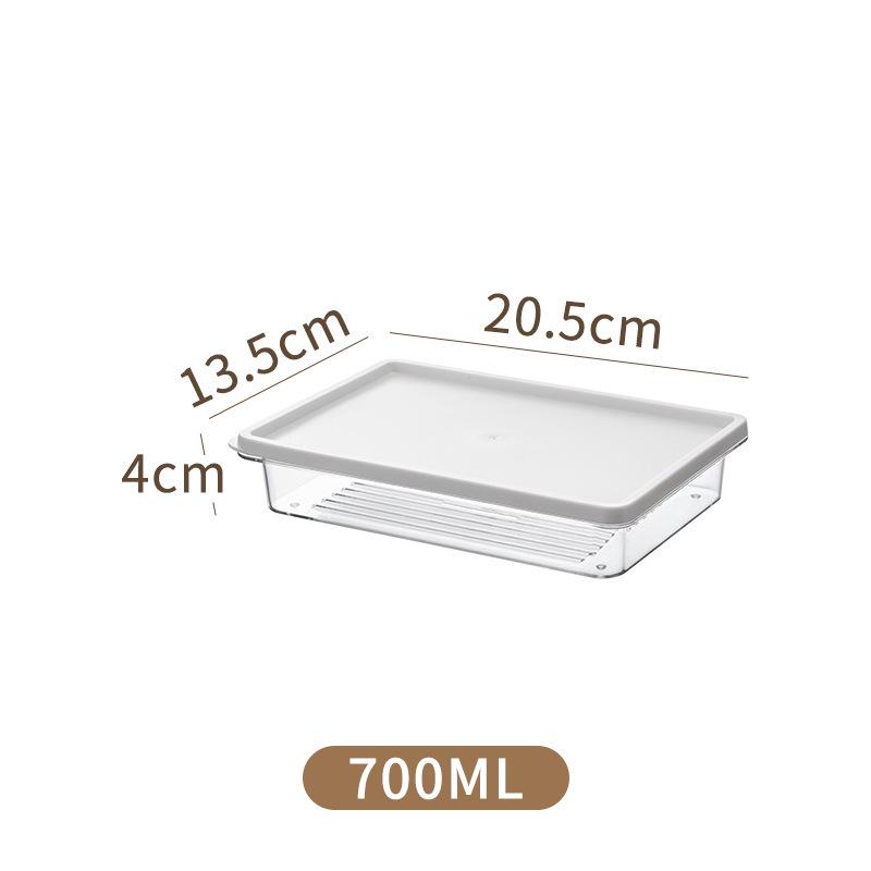 Transparent Food-Grade Freezer Storage Box with Lid for Fresh-Keeping