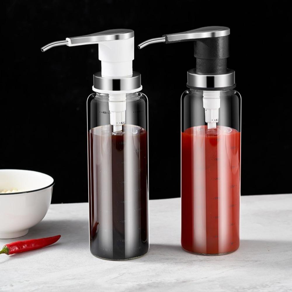 Sealed Sauce Bottle Stainless Steel Seasoning Container Squeeze Oil Bottle  Soy Sauce