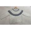 Womens Oversized Crewneck Knit Sweater With Fair Isle Colorblock Soft Acrylic Blend Loose Fit Winter