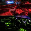 Car Interior Atmosphere Lamp Strip Shearable Neon EL Cold Light Wire Light AA Battery Controller Ambient Decorative Light Lamp