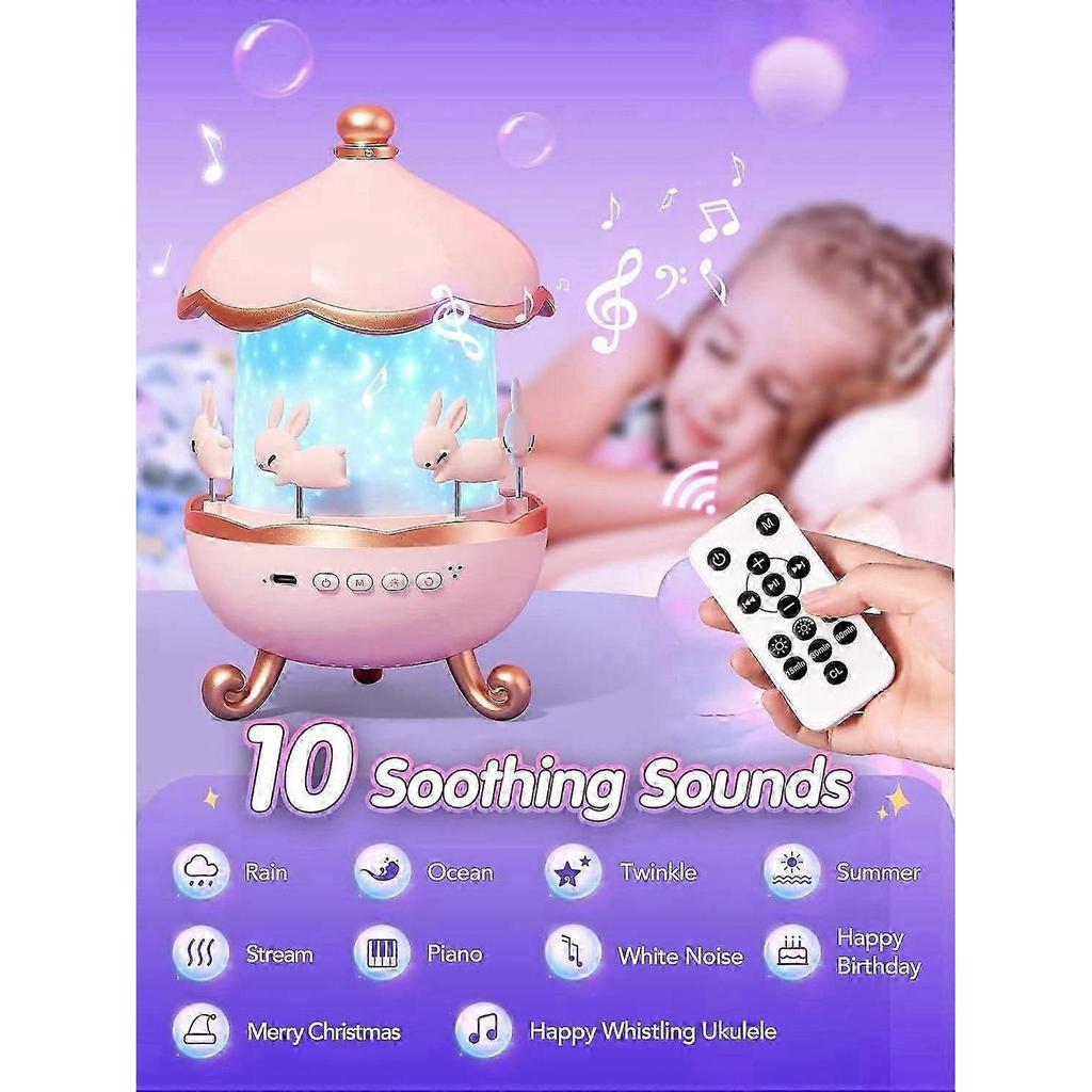 Night Light For Kids Room Decor 15 Films+10 Soothing Sound Machine Baby Night Light Projector, Remote Kids Night Lights