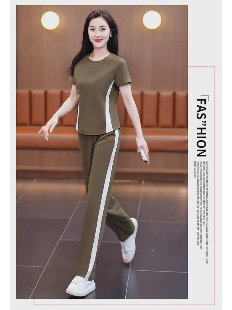 Women's Summer 2024 Square Dance Fashion Two-Piece Suit