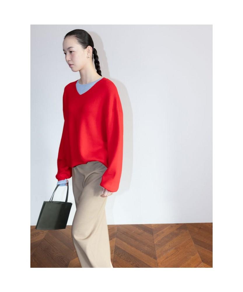 Diaepeocheo Aperture Boxy Knit Top Red (Ta6251A046)