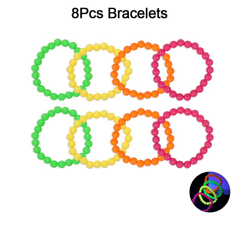4-32 Stück Fluoreszierende UV Neon Halskette Armband Schwarzlicht Leuchten Party Dekoration Kinder Geschenk Geburtstag Hochzeit Halloween Foto Requisiten