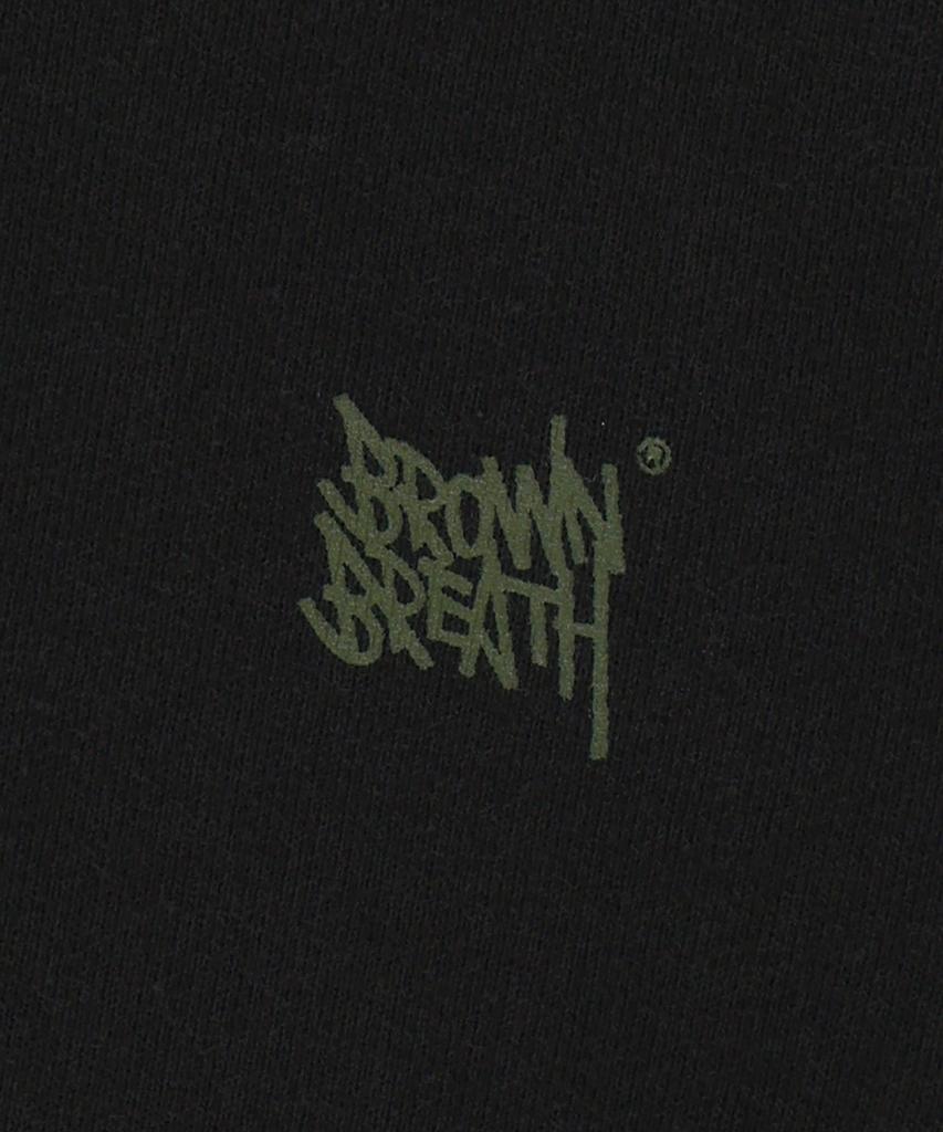 Brownbreath Tag Camo Block Hood Zip Up - Black