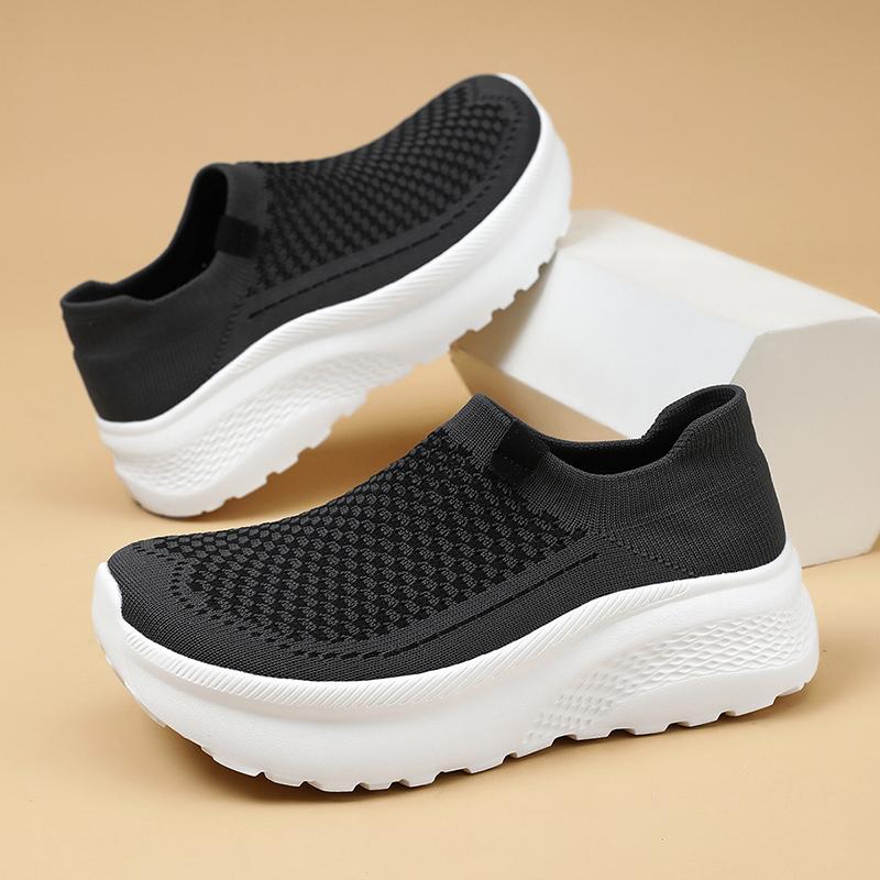 TUINANLE Zoccoli da Donna con Suola Nera Spessa, Scarpe Casual Estive in Rete Traspirante, Mocassini Leggeri Antiscivolo