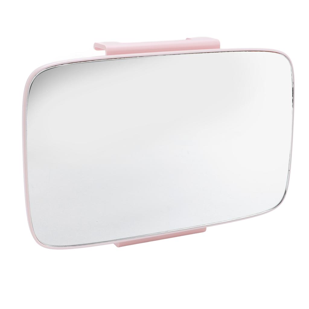 Car Sun Visor Vanity Mirror Retractable Car Makeup Mirror Clamp Universal for Most Cars Pink