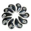 10pcs/Set High Strength PU Leather Golf Iron Head Covers Set