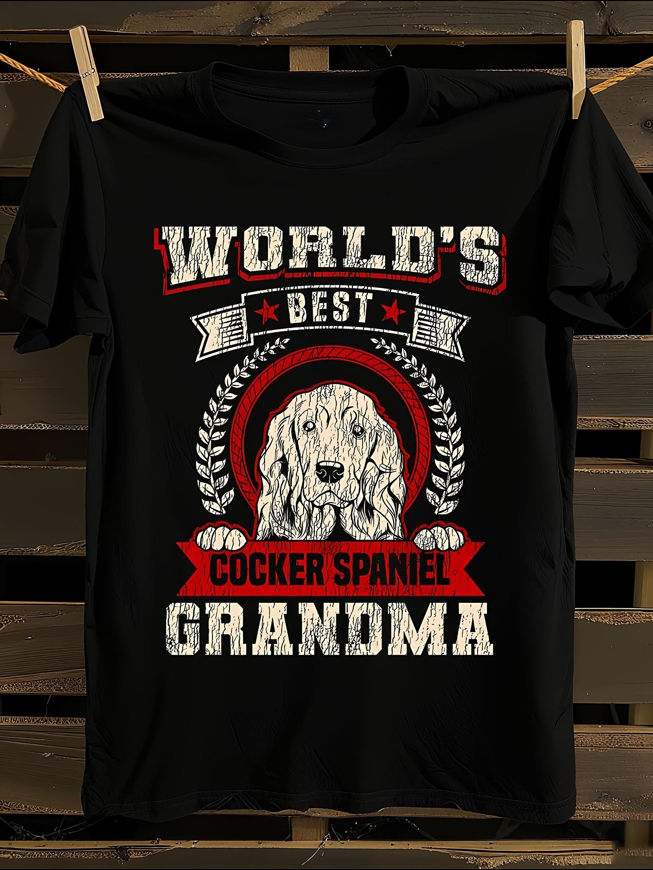 s World s Best Cocker Spaniel Grandma Dog Breed T-shirt S
