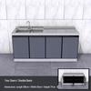 2-Meter Stainless Steel Waterproof Kitchen Cabinet with Sink for Household or Rental Use