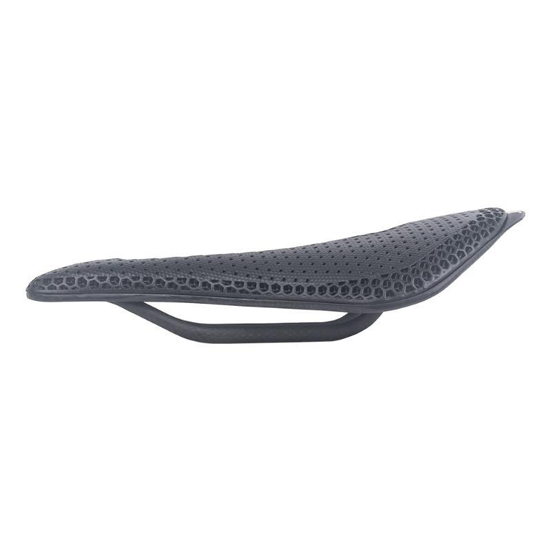 1Pcscarbon Fiber 3D Printed Bike Ultralight Hollow Breathable Comfort Anti-Pain Shock Absorbing Cycling Seat Cushion Fit