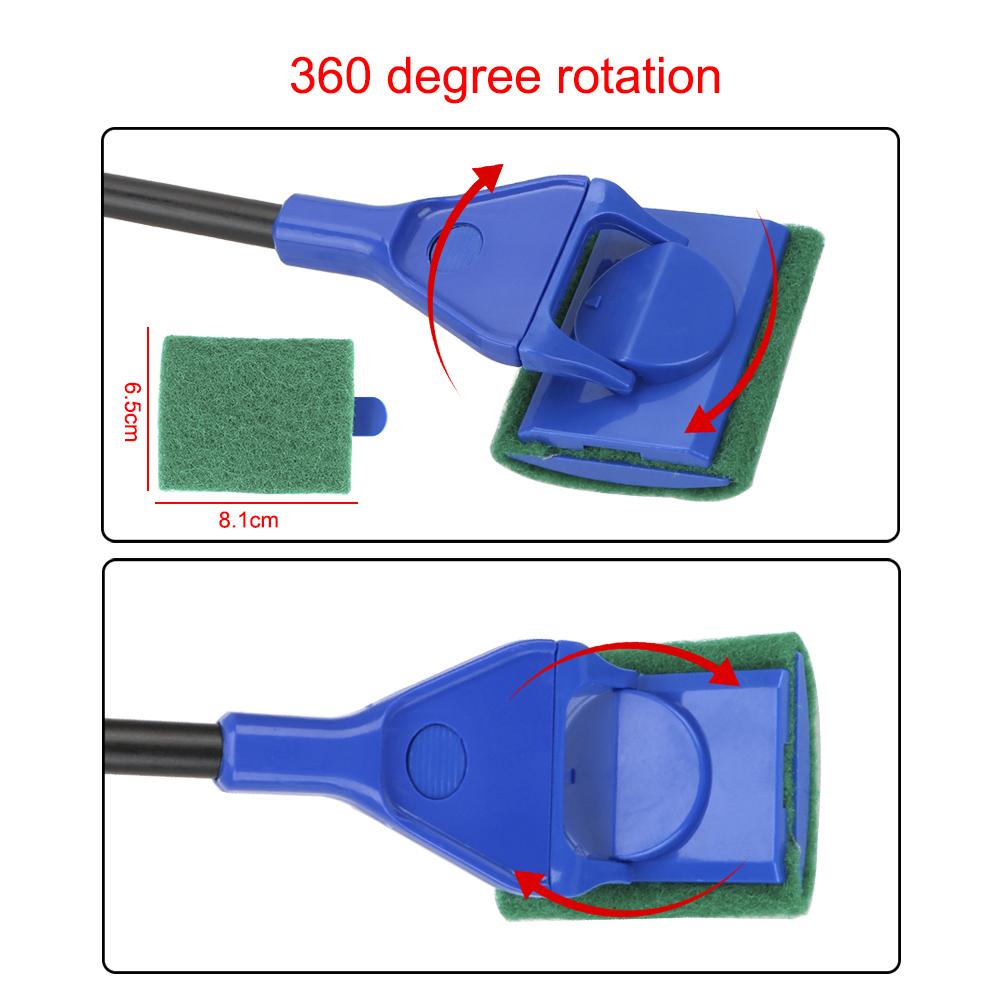 5 In 1 Adjustable Aquarium Tank Clean Set Aquarium Cleaning Tools Aquarium Cleaner Fish Net Gravel Rake Algae Scraper Fork Sponge Brush