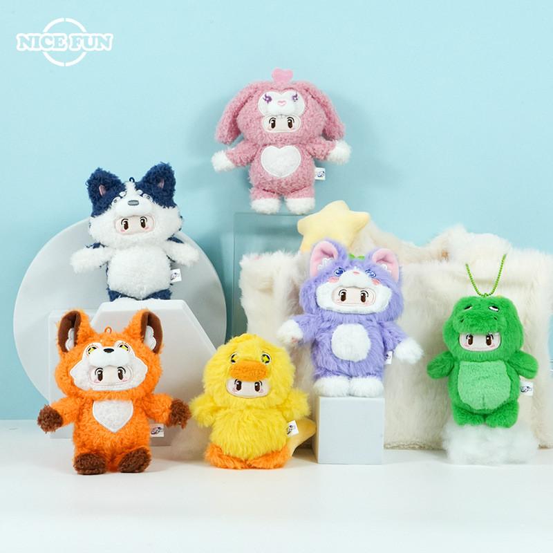 Fun And Colorful Plush Pendant Red Fox Husky And Cute Duck For Backpacks