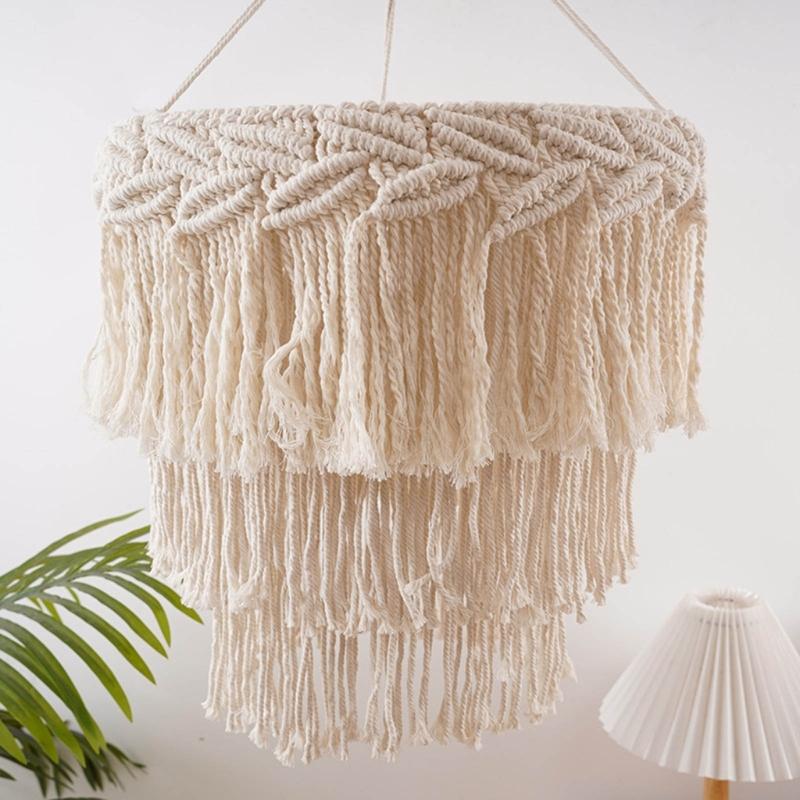 Nordic Handmade Woven Lampshade Decorative Garden Yard Decoration Supplies