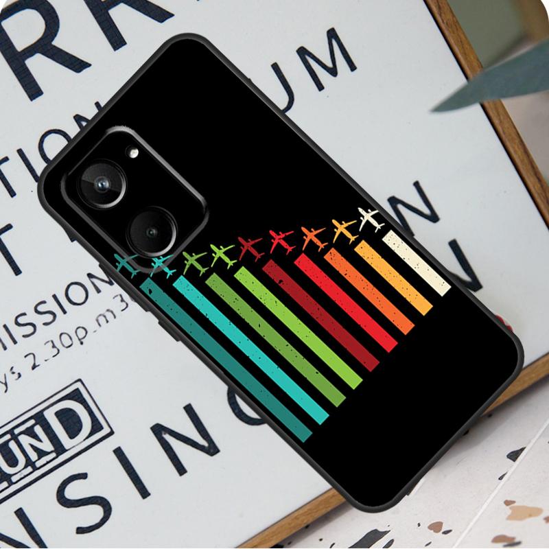 Aircraft Plane For Realme C31 C33 C35 C51 C53 C55 C67 GT5 GT Neo 6 9 10 11 12 Pro Plus C21Y C25s C30 Case