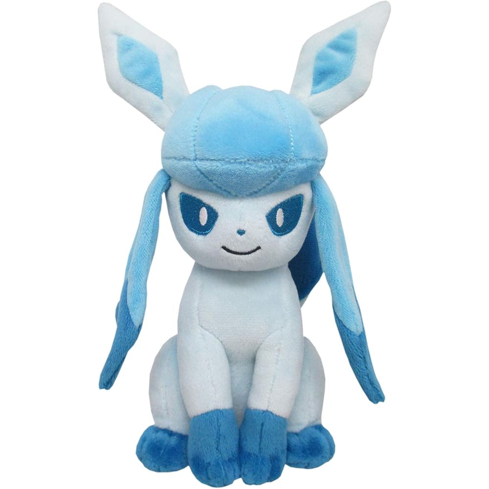 Sanei Boeki Pokmon All Star Collection Glaceon Plush Toy 11x11.5x23cm Soft Stuffed Animal