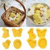 4 Pieces/set Kitchen Baking Tools 3D Cartoon Plastic Small and Cute Rabbit Chick Butterfly Baking Cookie Set