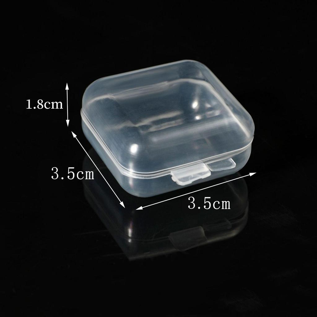Transparente Mini-Kunststoffbox mit Deckel für Ohrstöpsel, Schmuck, Angelhaken und Kleinteile - Einzelfach-Organizer