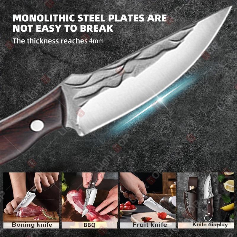 Stainless Steel Knife for Kitchen Boning Knife Meat Cleaver Fruit Slicing Knife Portable Butcher Knife Kitchen Knife Supplies