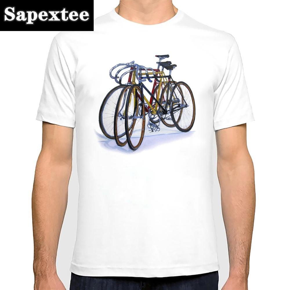 Bicycles MTB Print T Shirt Summer Men T-shirt Downhill Biking Print Casual Heartbeat Stimulation Exercise Male Harajuku Tshirt