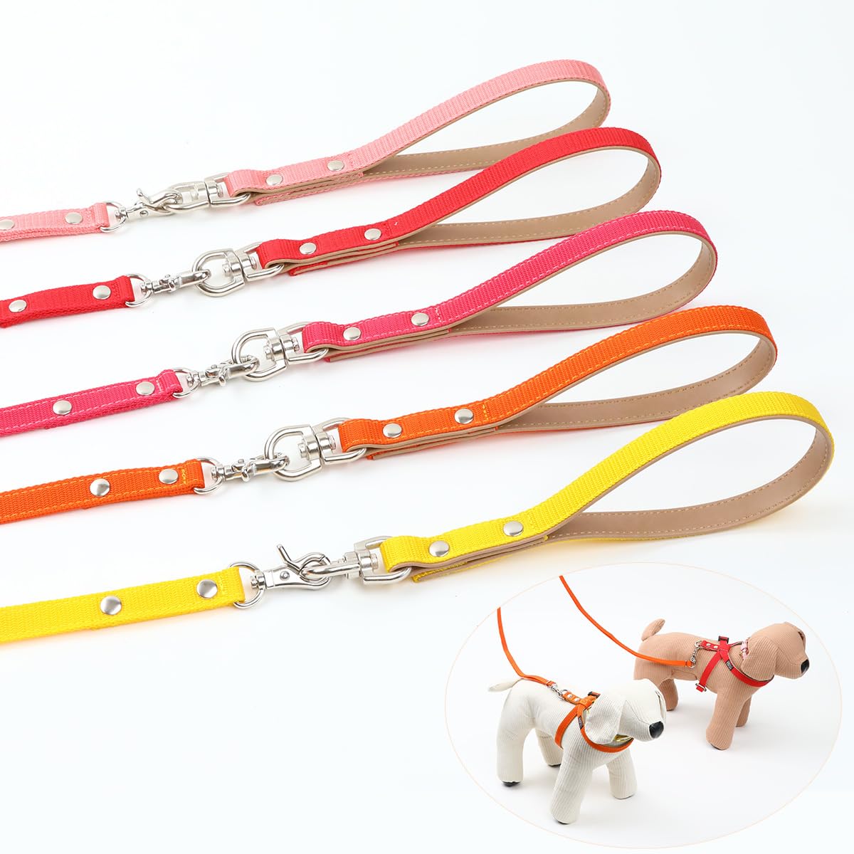 WonderFit Double Dog Lead, Handheld, for Small to Medium Dogs, Tangle-Free, Prevents Slipping from Wrist, 2-Dog Lead, Multi-Dog Lead, Anti-Tangle, for
