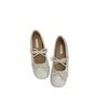 Evening Wind Heightening Ballet Shoes French Bow Mary Jane Shoes 2025 Four Seasons New with Skirt Shoes